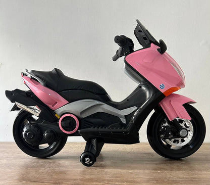 Moto Eléctrica Infantil NMAX  ROSA— Estilo Scooter Deportiva